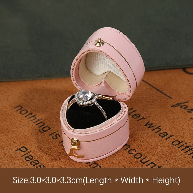 Écrin bague fiançailles vintage simili cuir — vue 9