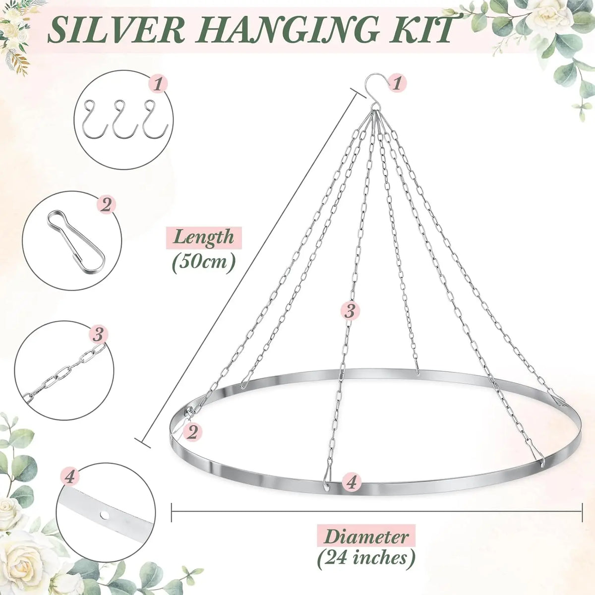 Kit tenture plafond mariage cerceau
