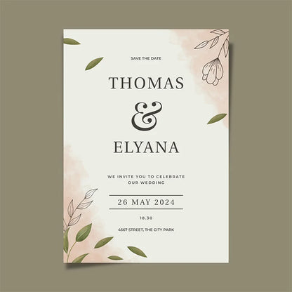 Faire-part Mariage Personnalisé Floral Bohème — vue 5