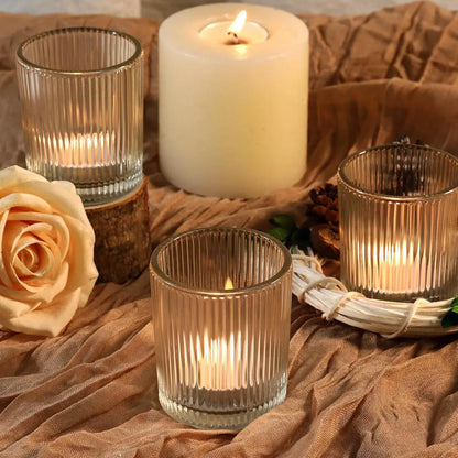Photophores Mariage Verre Strié