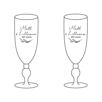 Flûte champagne personnalisée gravée mariage