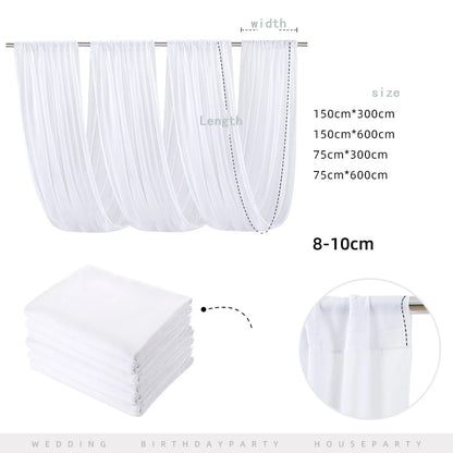 Voilage Arche Mariage Mousseline 12 Coloris