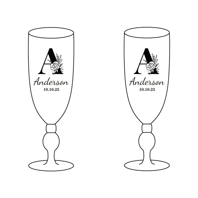Flûte champagne personnalisée gravée mariage