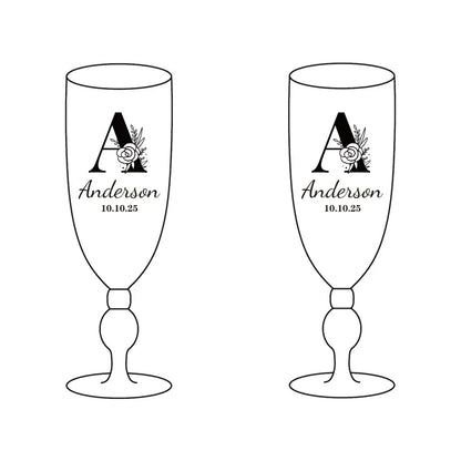 Flûte champagne personnalisée gravée mariage