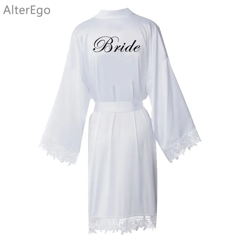Peignoir Sauge Dentelle Demoiselle d'Honneur