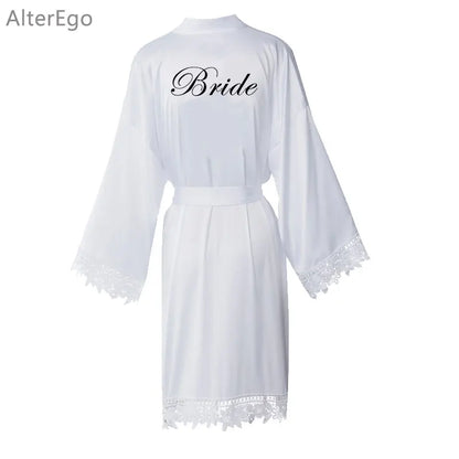 Peignoir Sauge Dentelle Demoiselle d'Honneur