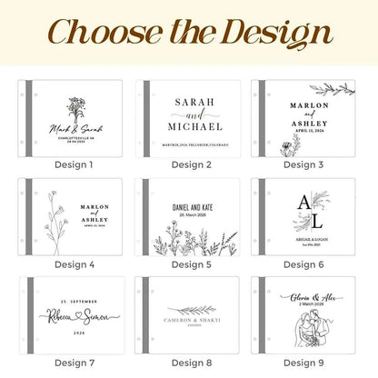 Livre d'or mariage bois pages épaisses — vue 6