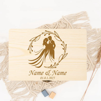 Boîte souvenir mariage fleurie personnalisée — vue 5