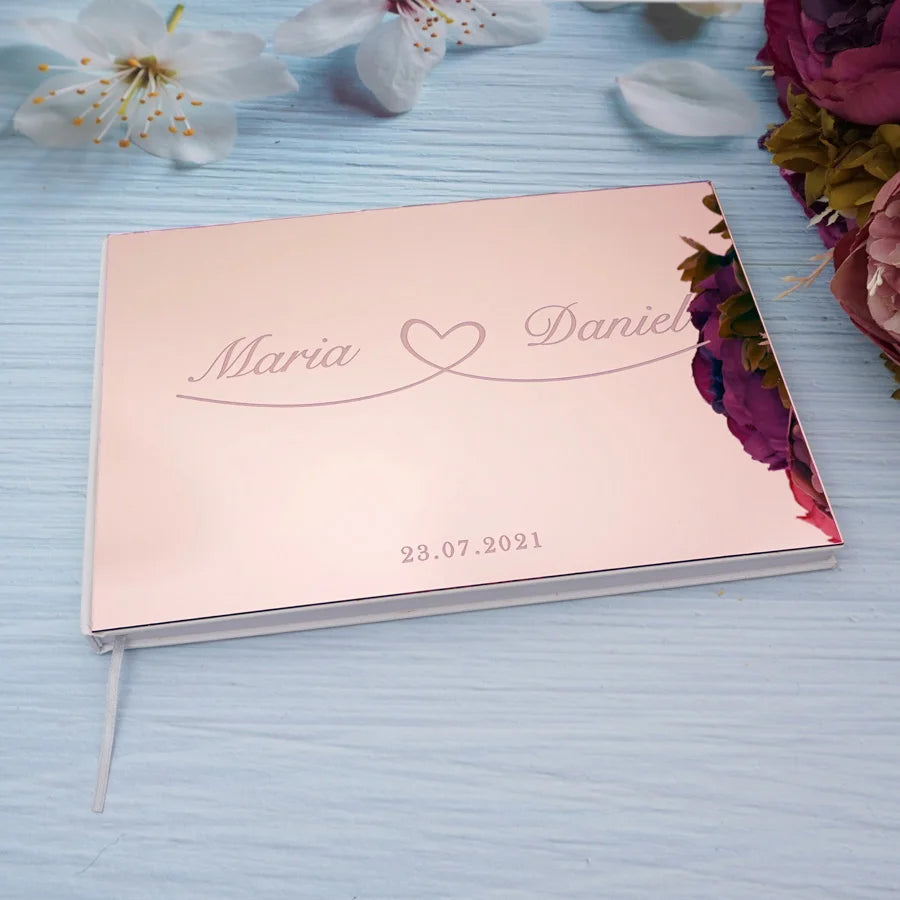 Livre d'or mariage personnalisé miroir acrylique — vue 7