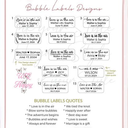 Étiquettes Bulles de Savon Mariage Personnalisées — vue 6