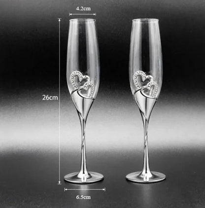 Verres à Vin en Cristal Mariage
