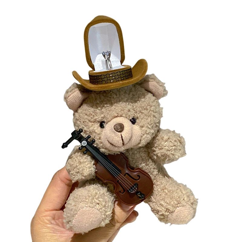 Écrin bague peluche ourson ou chien — vue 5
