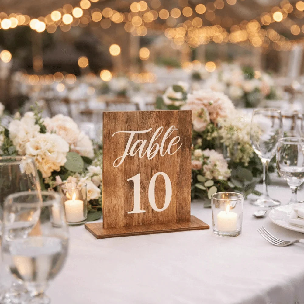 Numéros de Table Mariage Vintage