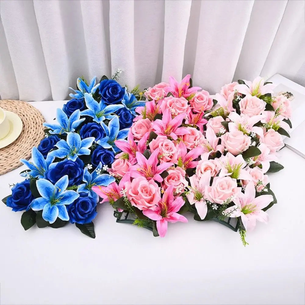 Rangée Roses et Lys Arche Mariage — vue 4