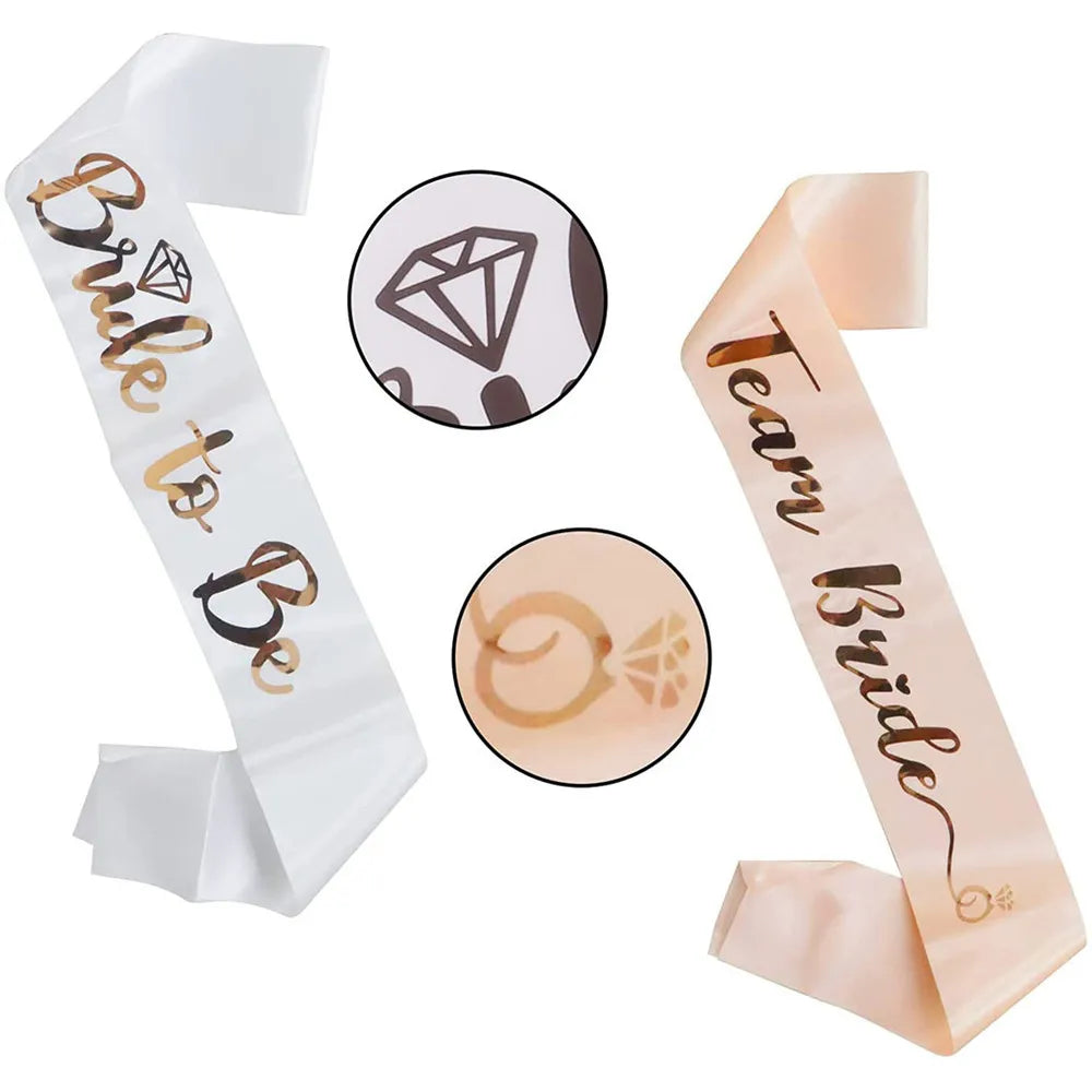 Écharpe EVJF Team Bride rose gold