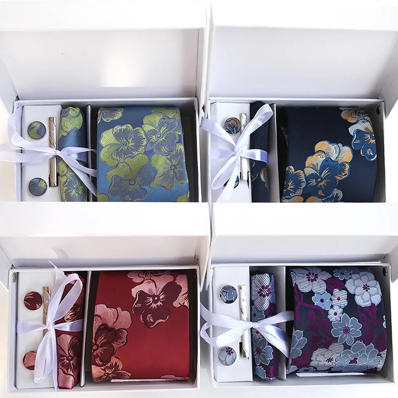 Coffret Cadeau Cravate Mariage Fleurie — vue 3