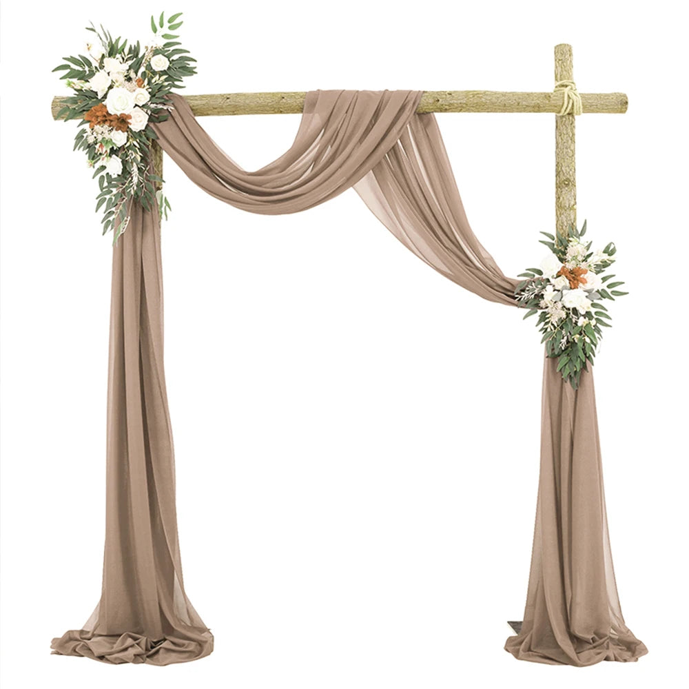 Voilage Arche Mariage Mousseline Fluide