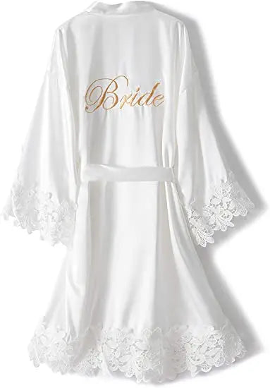 Peignoir Satin Mariée Demoiselle d'Honneur