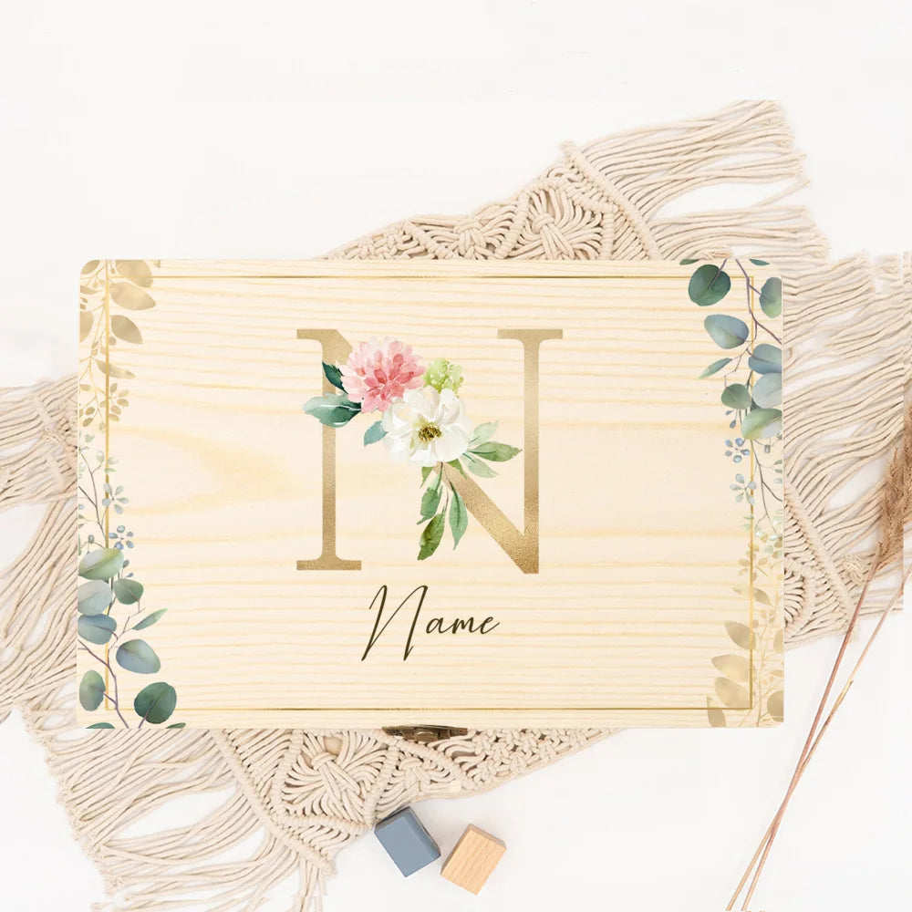 Boîte souvenir mariage initiale personnalisée