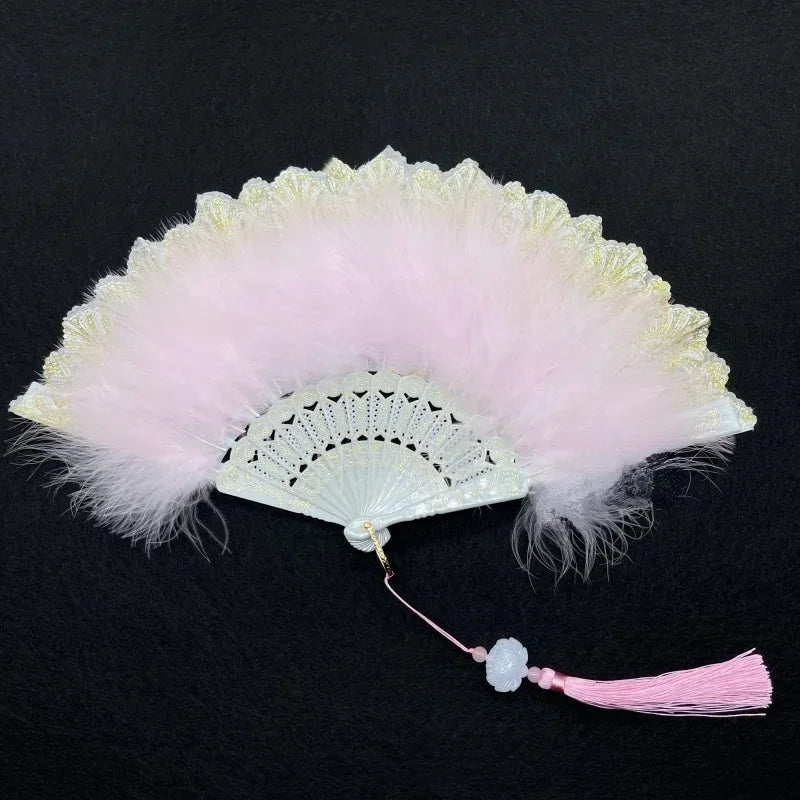 Éventail dentelle mariage invités