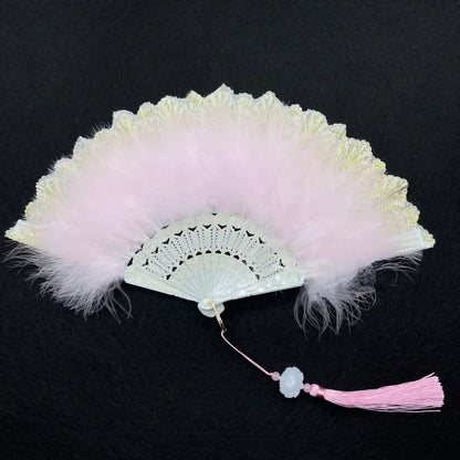 Éventail dentelle mariage invités
