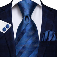 Coffret Cravate Mariage Homme avec Pochette et Manchettes — Modèle 3167