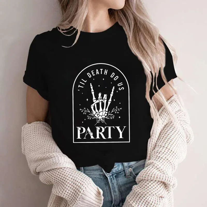 T-shirt EVJF Bride or Die Squelette