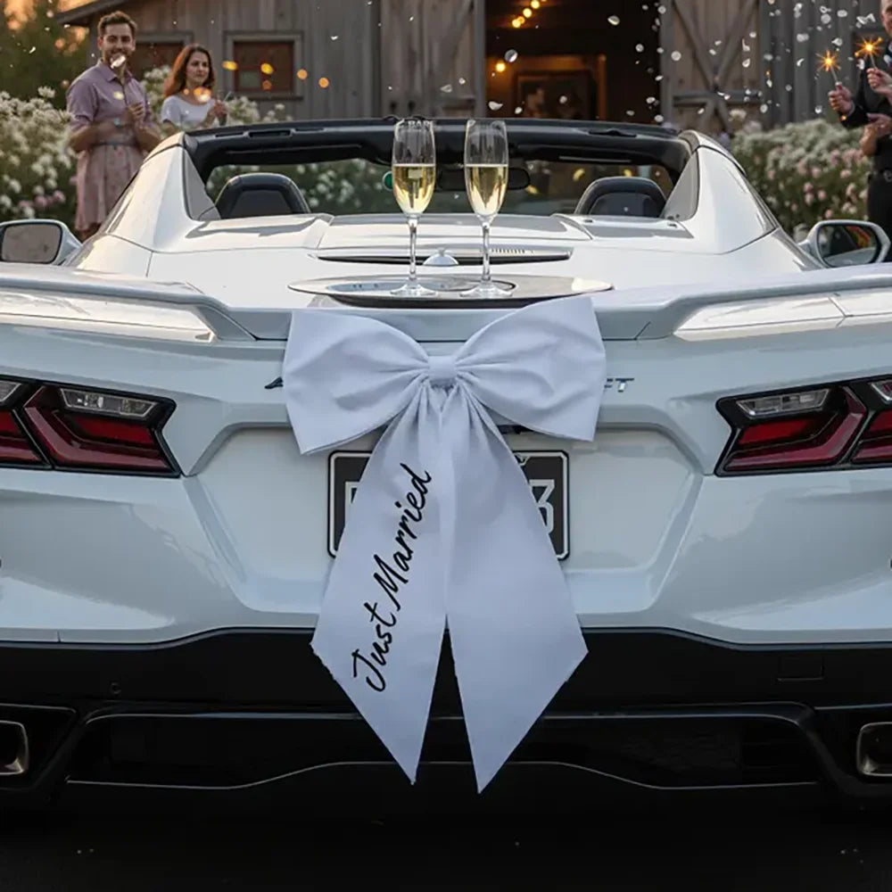 Grand Nœud Décoration Voiture Mariage — vue 8