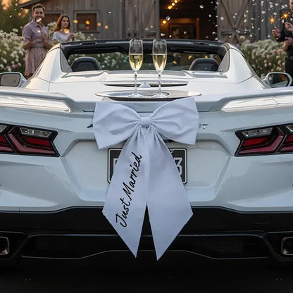 Grand Nœud Décoration Voiture Mariage — vue 8
