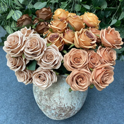 Bouquet de Roses Artificielles Mariage 9 Têtes