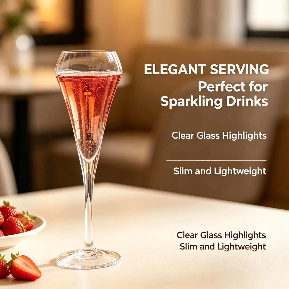 Flûte Champagne Mariage Élancée 210 ml — vue 4