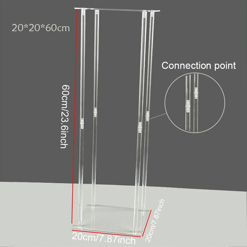 Colonne Centre de Table Mariage Acrylique Transparente