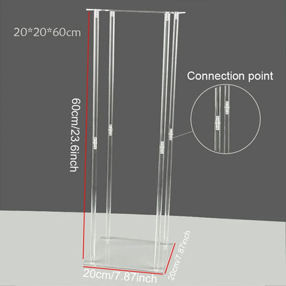 Colonne Centre de Table Mariage Acrylique Transparente