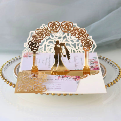 Faire-Part Mariage 3D Arche de Roses — vue 7