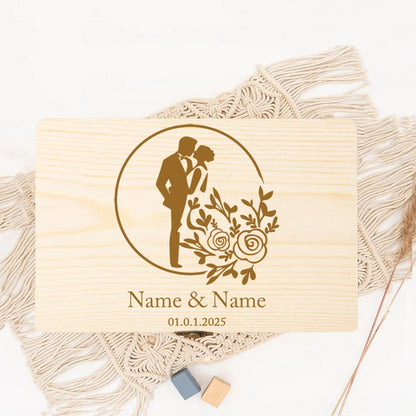 Boîte souvenir mariage fleurie personnalisée — vue 11