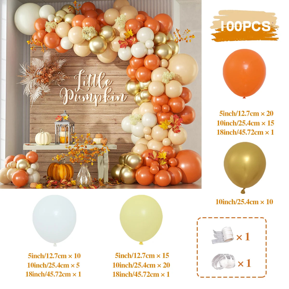 Arche Ballon Mariage Orange Mat — vue 11