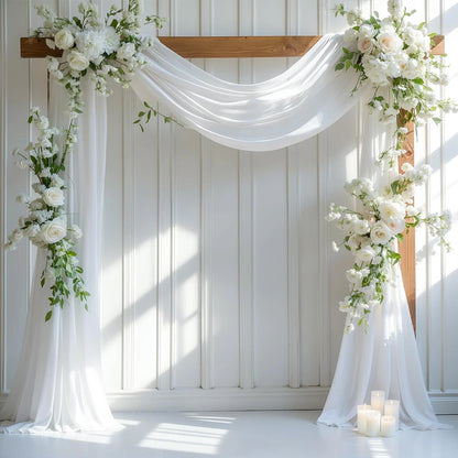 Voilage Arche Mariage Mousseline Fluide
