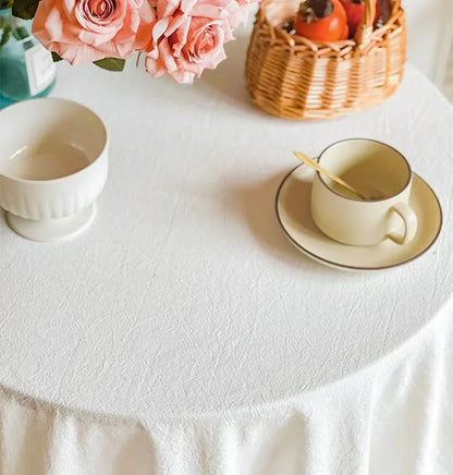 Nappe Ronde Coton Volants Mariage