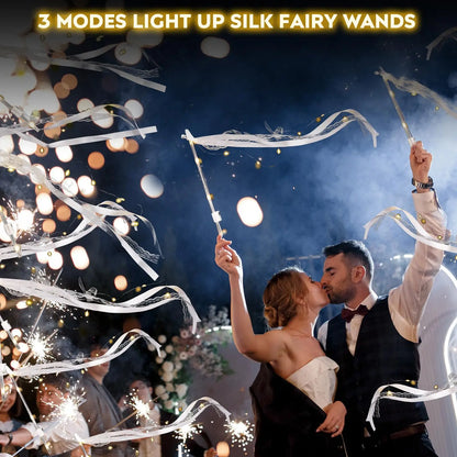Baguettes lumineuses mariage à rubans