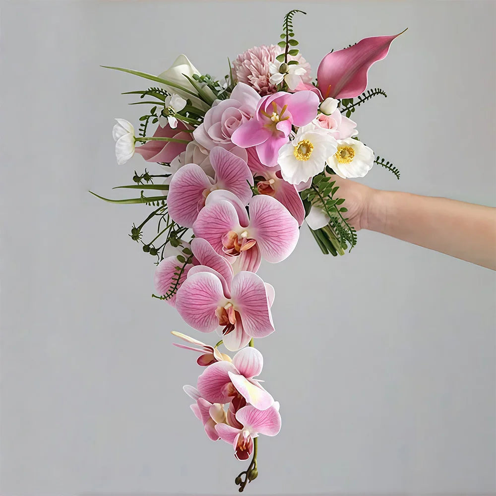 Bouquet de Mariée Cascade Orchidées