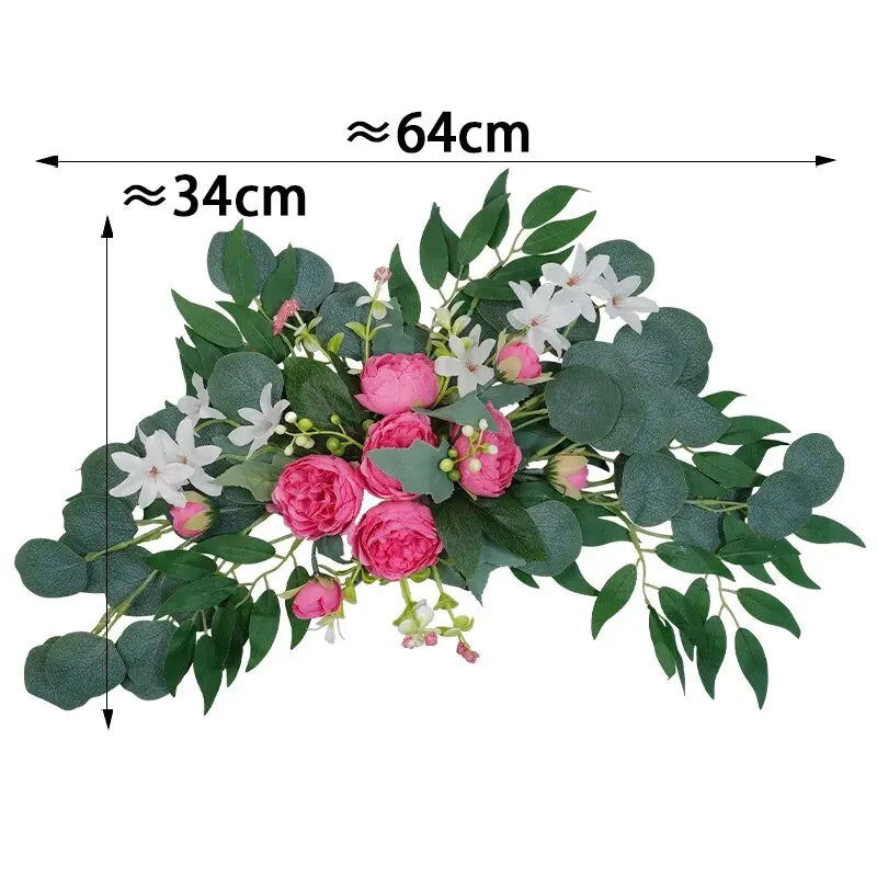 Guirlande Fleurs Artificielles Mariage Roses Eucalyptus — vue 11