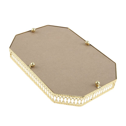 Plateau Miroir Doré Ajouré Mariage