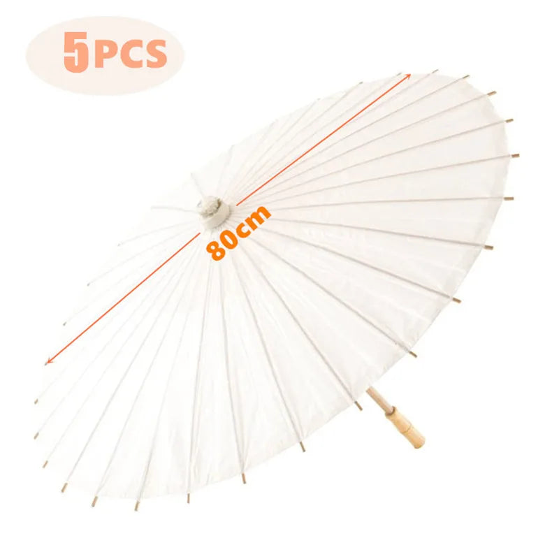 Ombrelles papier mariage en bambou