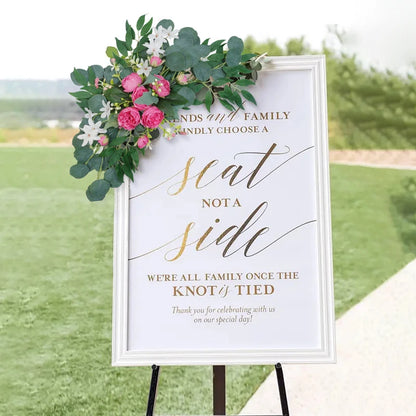 Guirlande Fleurs Artificielles Mariage Roses Eucalyptus — vue 4
