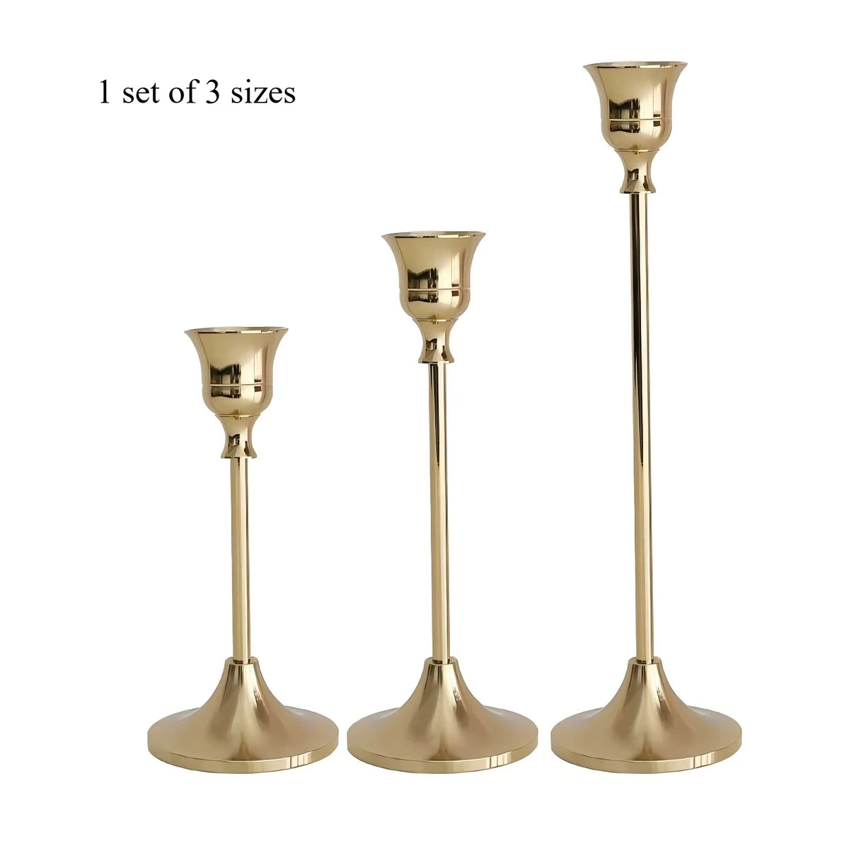 Bougeoir Mariage Vintage en Métal, Kit de 3