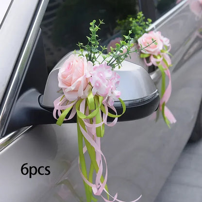 Kit Décoration Voiture Mariage Roses — vue 10