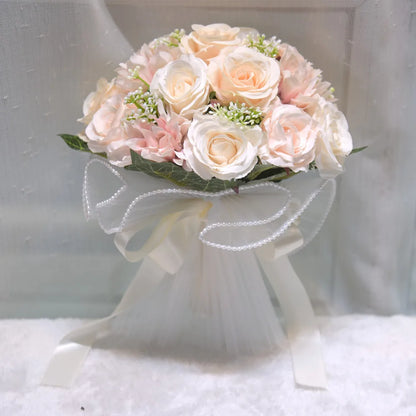 Bouquet de mariée roses en soie — vue 2