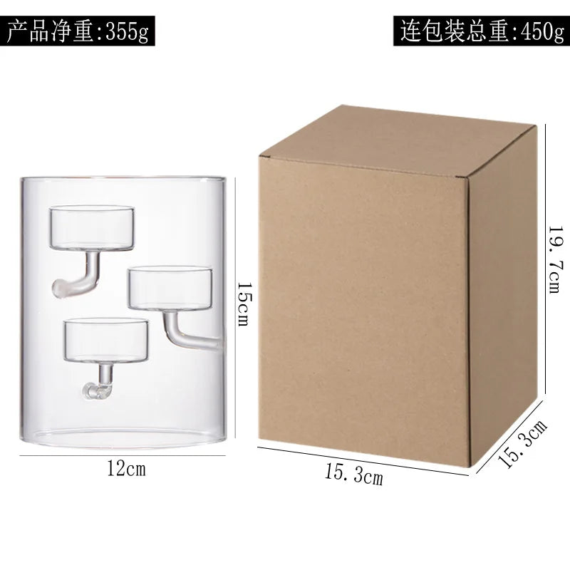 Bougeoir mariage en verre fait main — vue 11