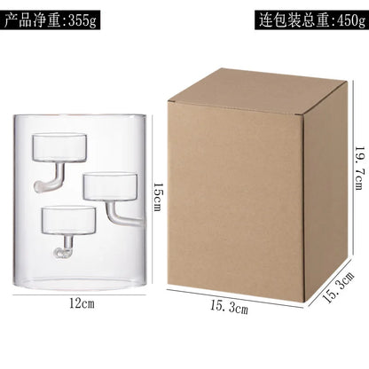 Bougeoir mariage en verre fait main — vue 11