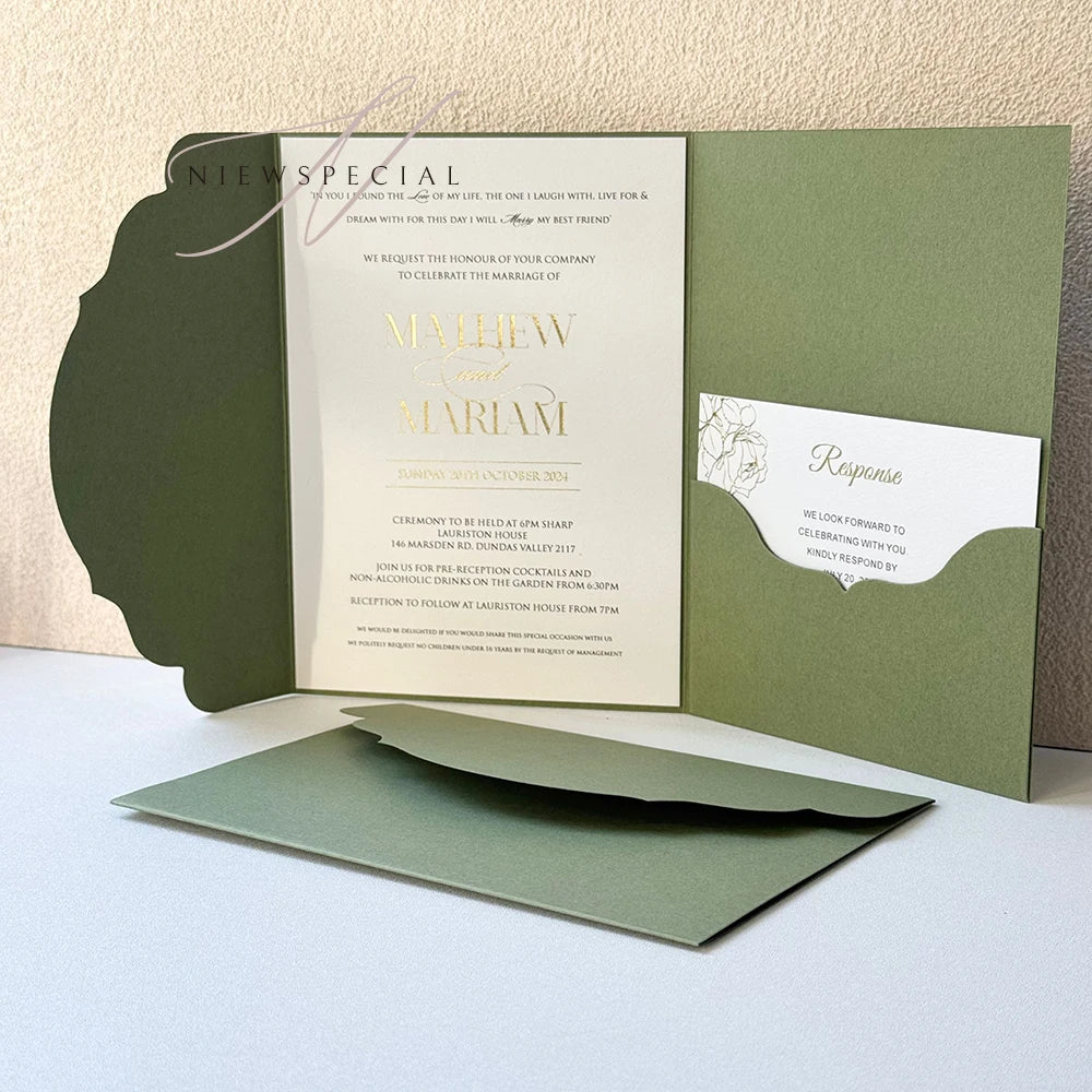 Pochette Carton Faire-Part Mariage Vierge